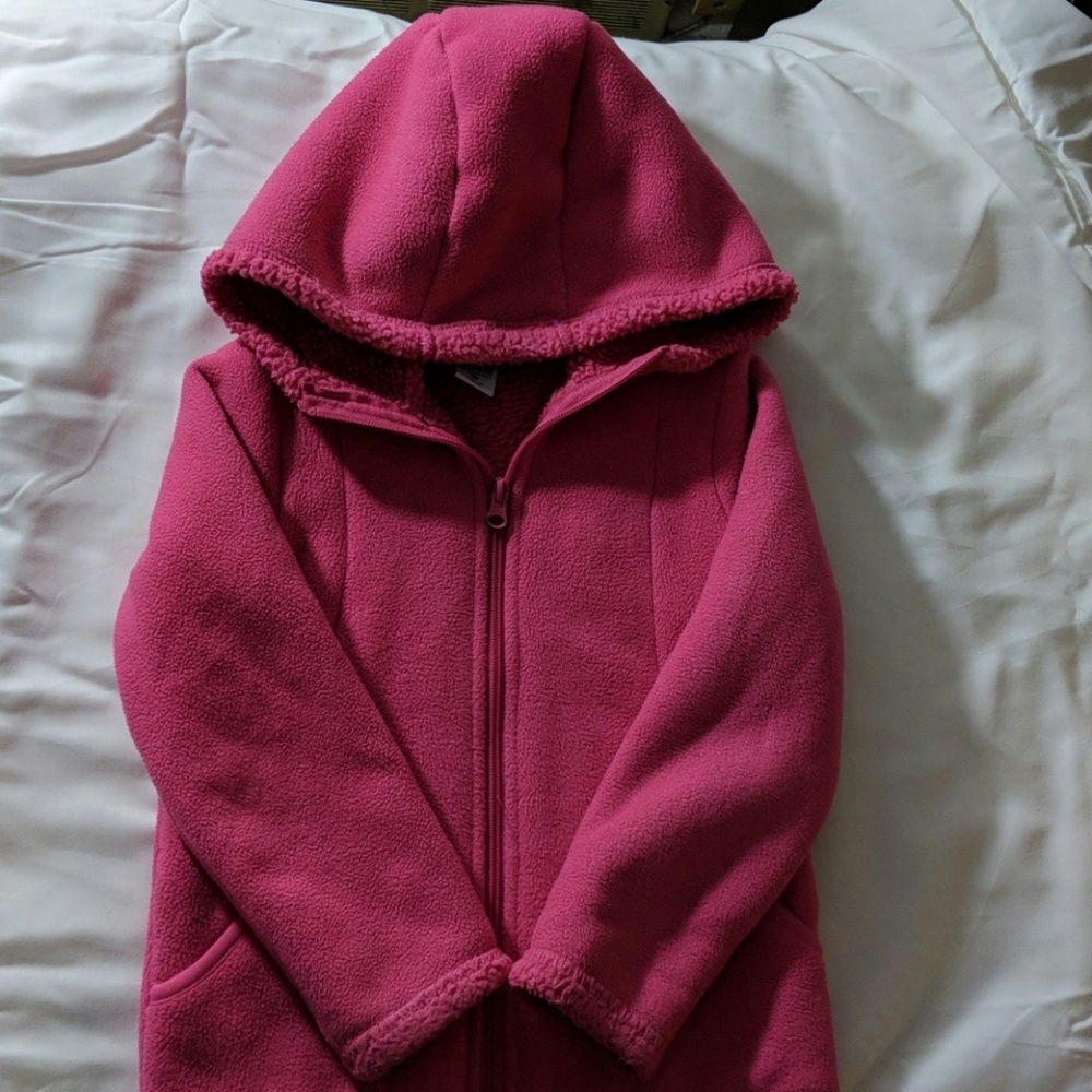Girls Pink Fleece Style Jacket